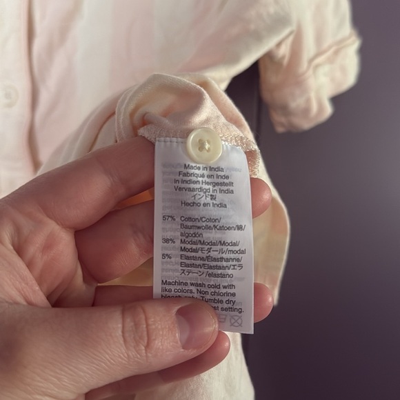 Madewell Striped Pink and Cream Button-Up Women's Top Size Small - Picture 4 of 5